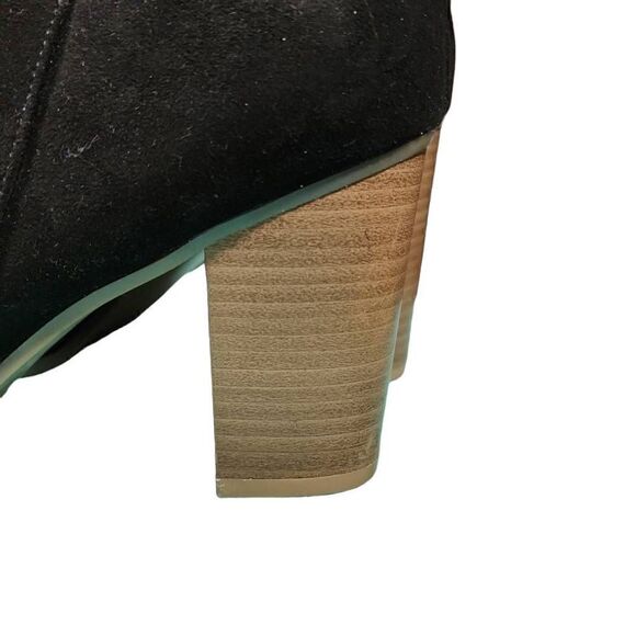 Maurices Brooklyn Women's Black Faux Suede Block Heel Tassel Ankle Boots Size 11 - Picture 9 of 11